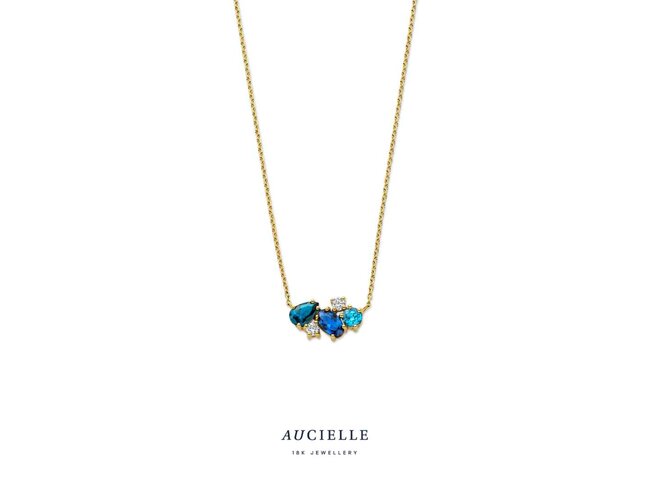 collier zirconium - goud | Aucielle