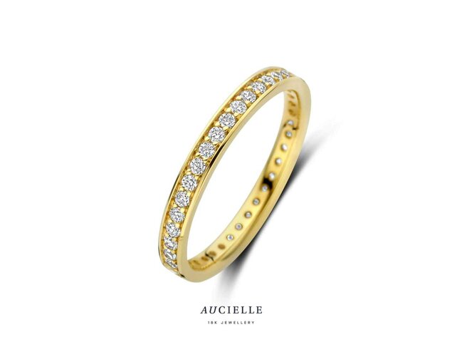 Ring Zirkonium - goud | Aucielle