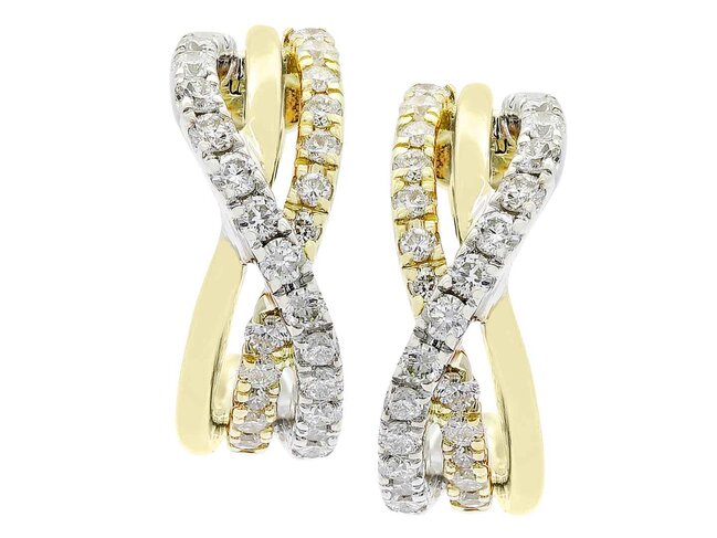 oorring briljant - goud 18 kt met briljant | J&A Collectie