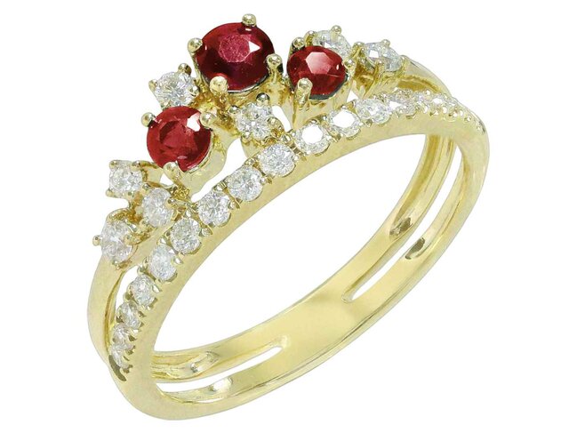 ring briljant - goud 18 kt met briljant | J&A Collectie