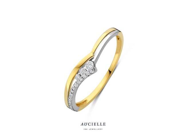 ring briljant - goud 18 kt met briljant | Aucielle