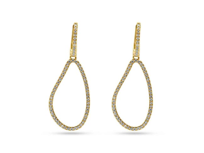 oorring briljant - goud | Elegance