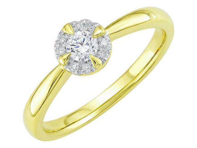 Ring - goud 18 kt met briljant | J&A Collectie