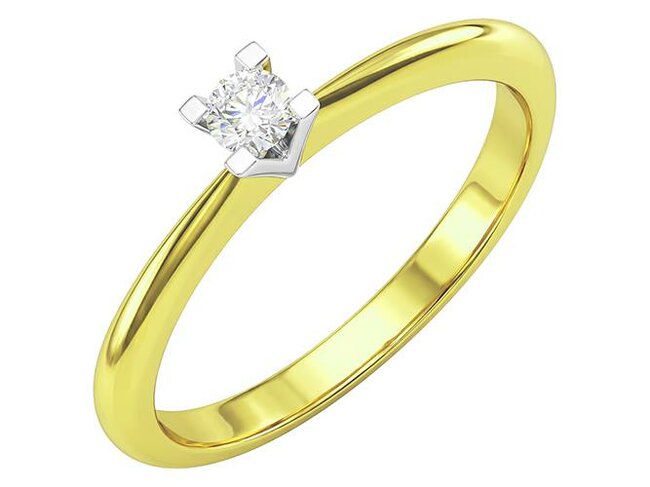 Ring - goud 18 kt met briljant | J&A Collectie