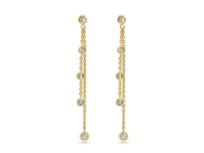 oorring zirkonium - goud | Buffilor