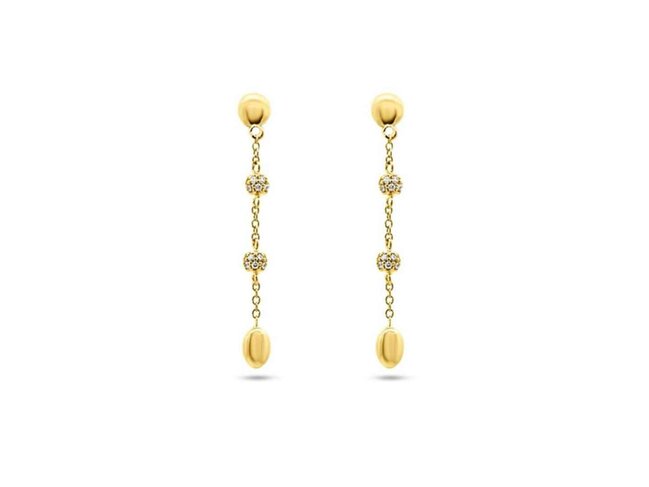 oorring zirkonium - goud | Buffilor