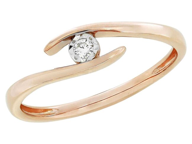 Ring - goud 18 kt met briljant | J&A Collectie