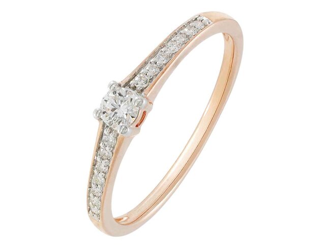Ring - goud 18 kt met briljant | J&A Collectie