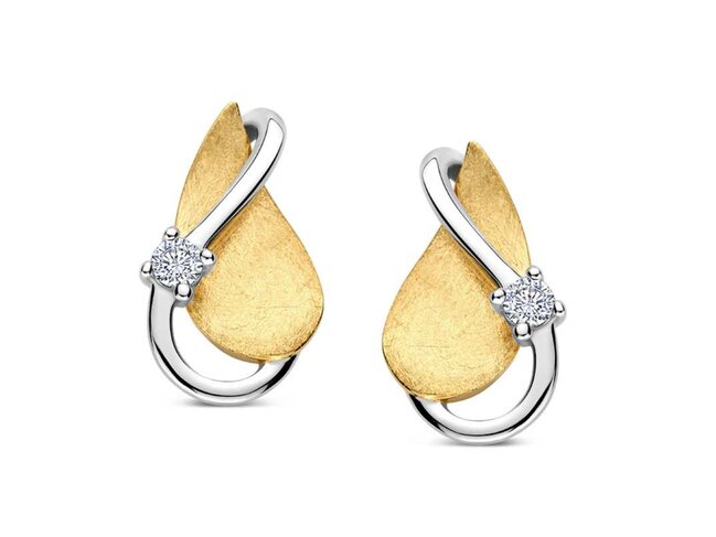 oorring zirkonium - goud | You & Me