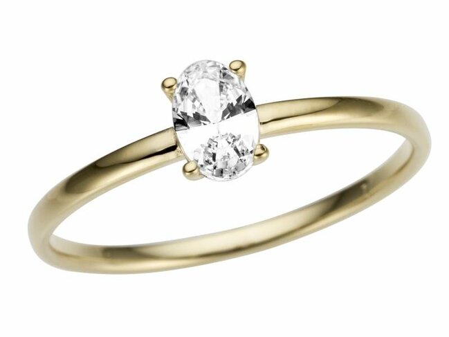 Ring zirkonium - goud | You & Me