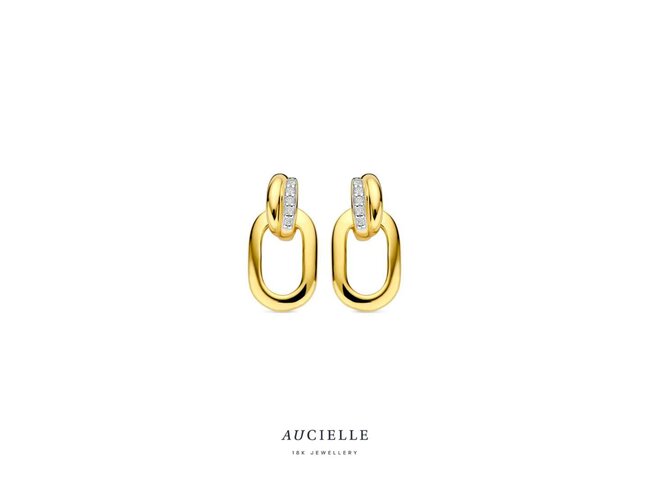 oorring briljant - goud | Aucielle