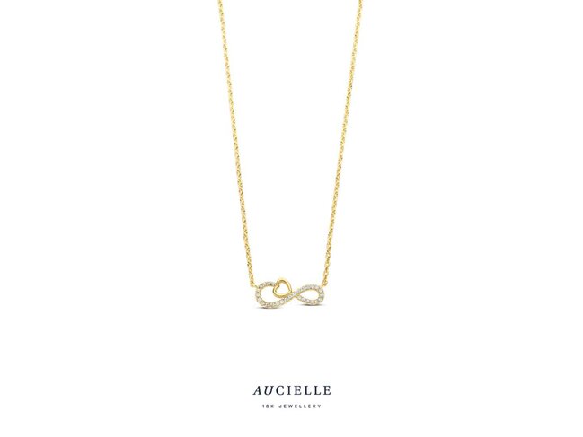 collier zirconium - goud | Aucielle