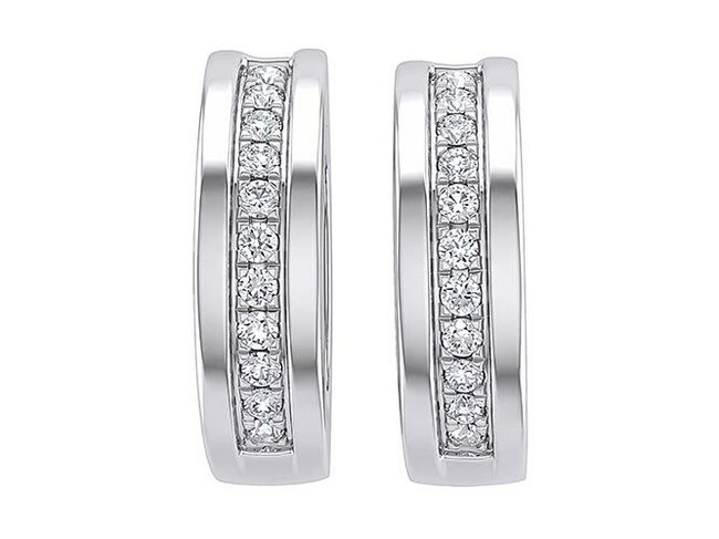 oorring creolen - goud 18 kt met briljant | J&A Collectie