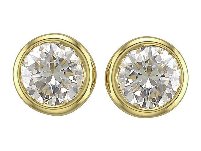 oorring briljant - goud | J&A Collectie